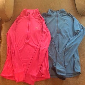 Nike and Under Armour Workout Half Zip Tops
